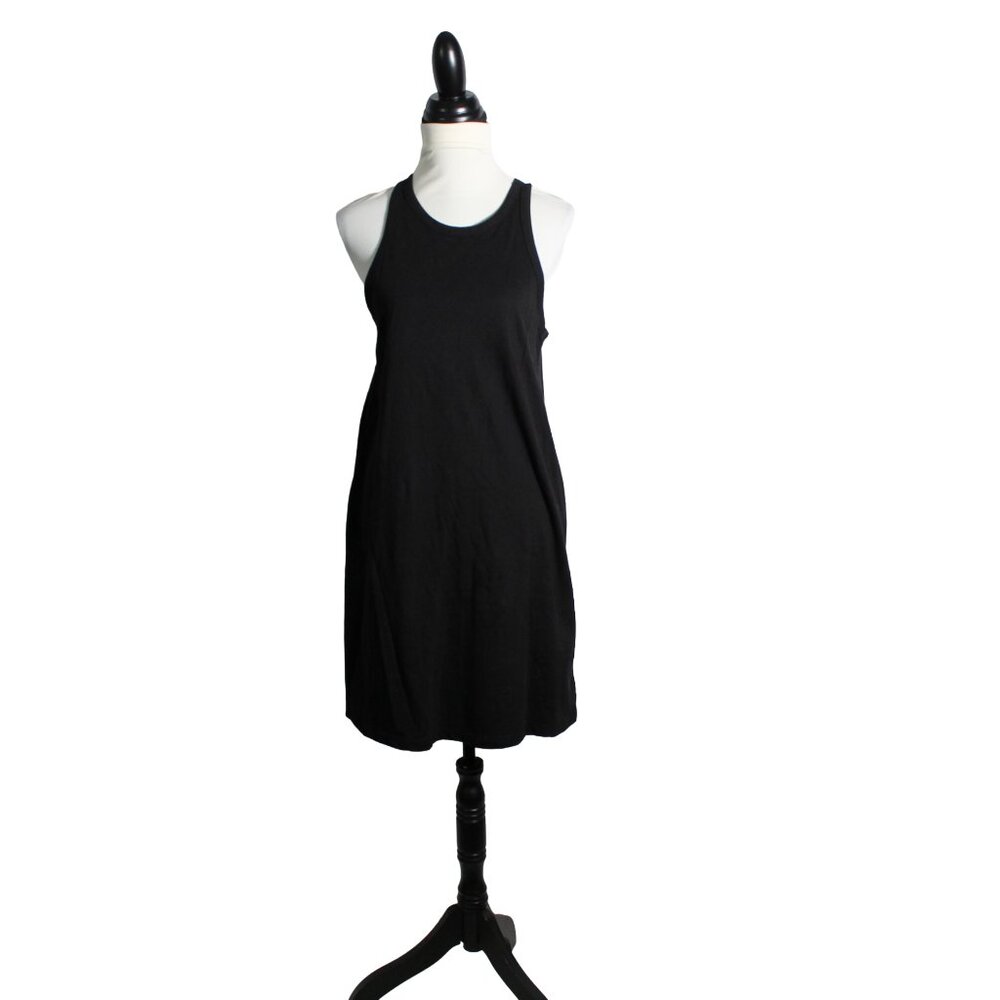 GAP Black Cotton Tank Dress Small Minimalist Sleeveless Summer Dress